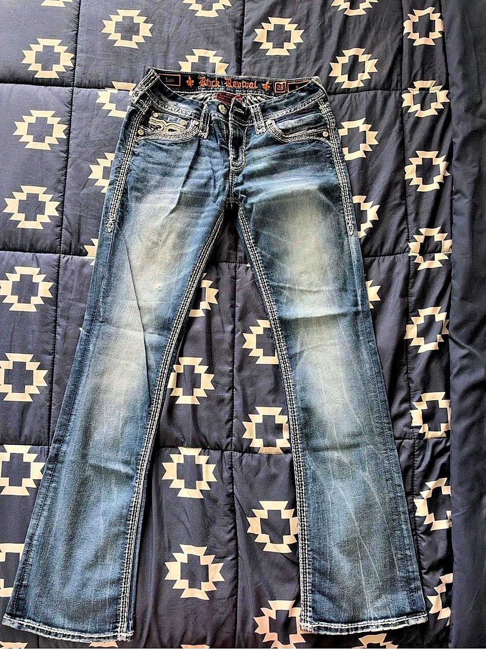 Miss Me Women's Boot Cut Jeans in Blue